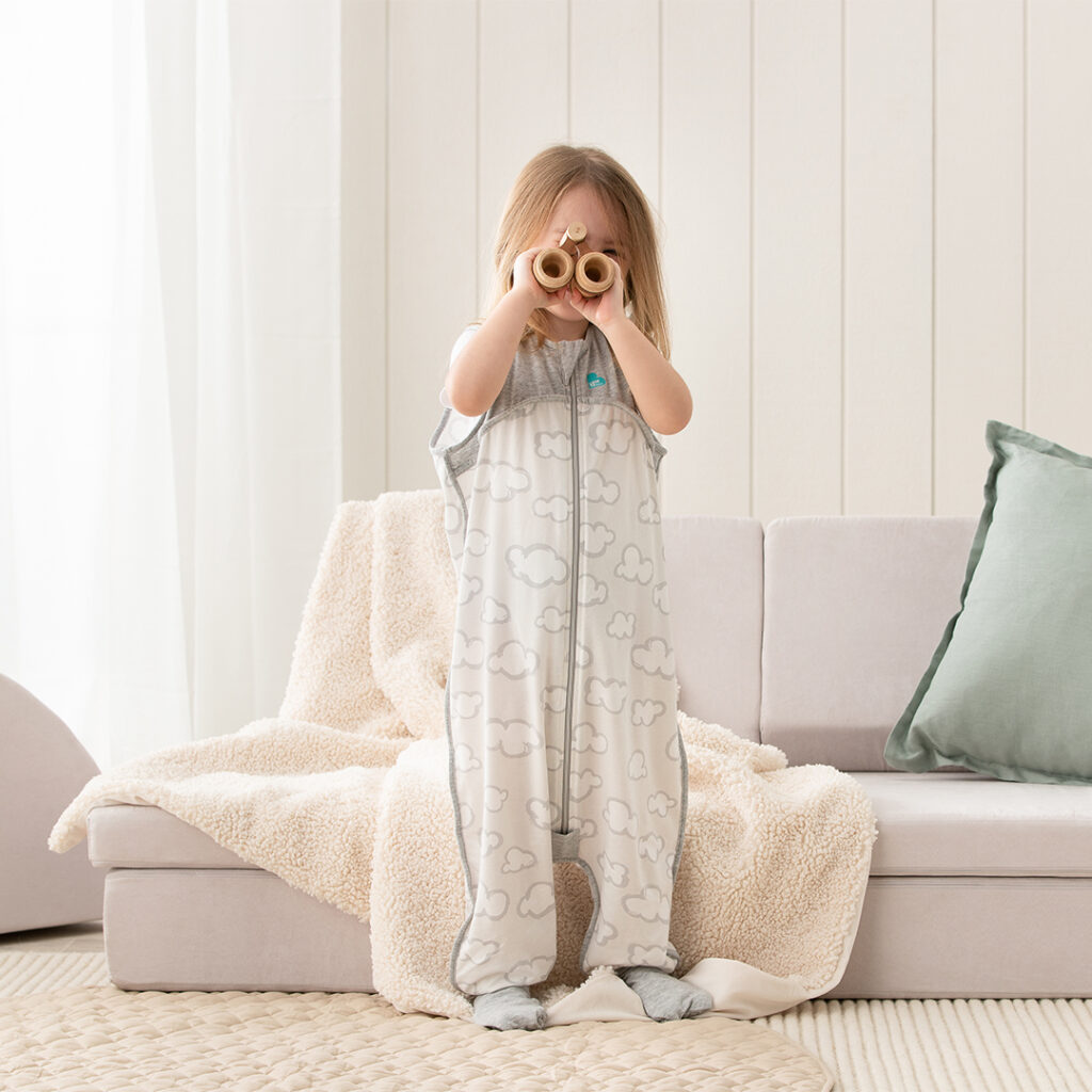 A smart baby monitor setup overlooking a nursery room.