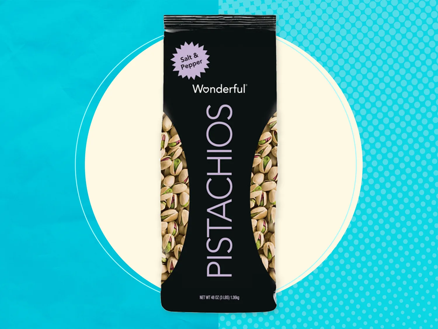 A bag of Wonderful Pistachios.