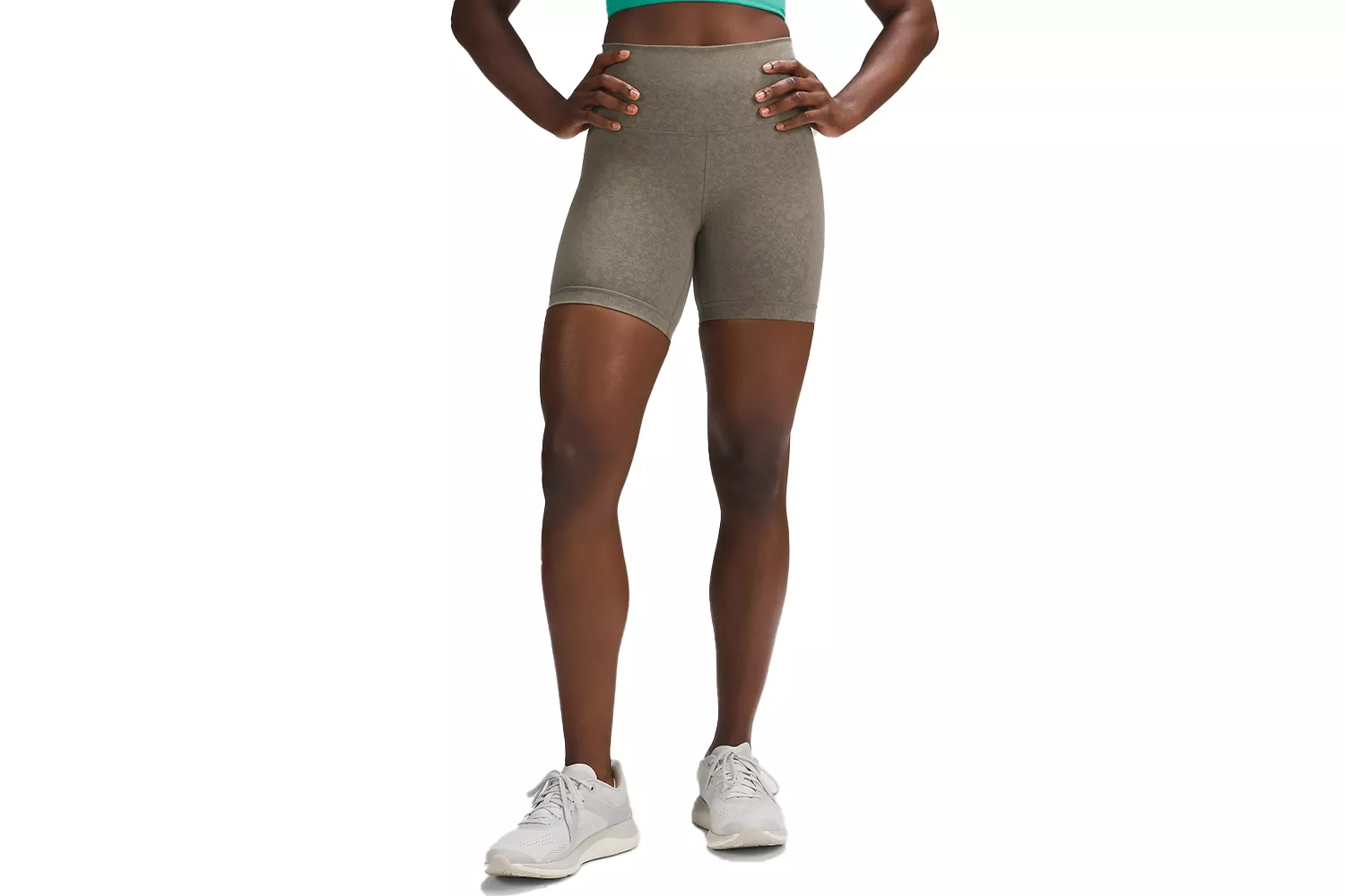 Lululemon Wunder Train High-Rise 6-inch shorts in a sleek gym-ready design.