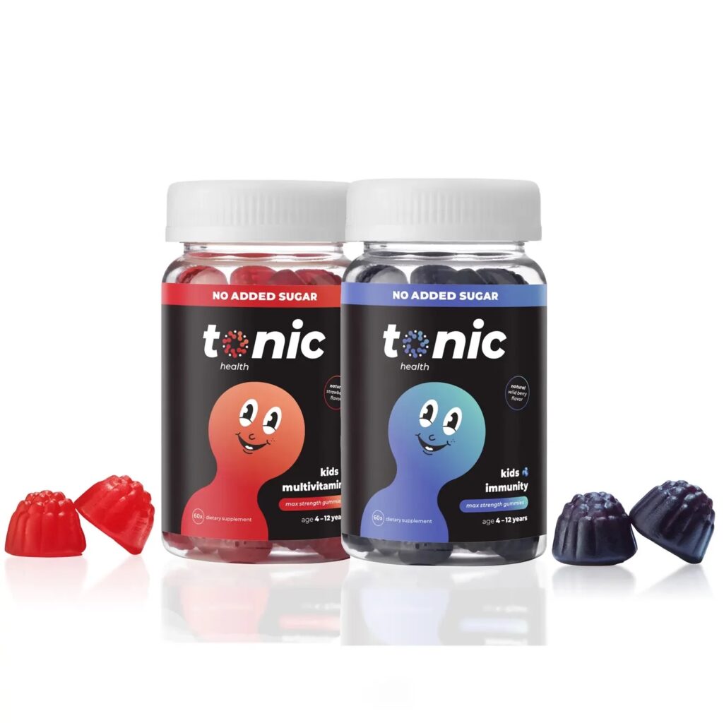 Close up of a supplement label showing third-party certification and non-GMO icons.
