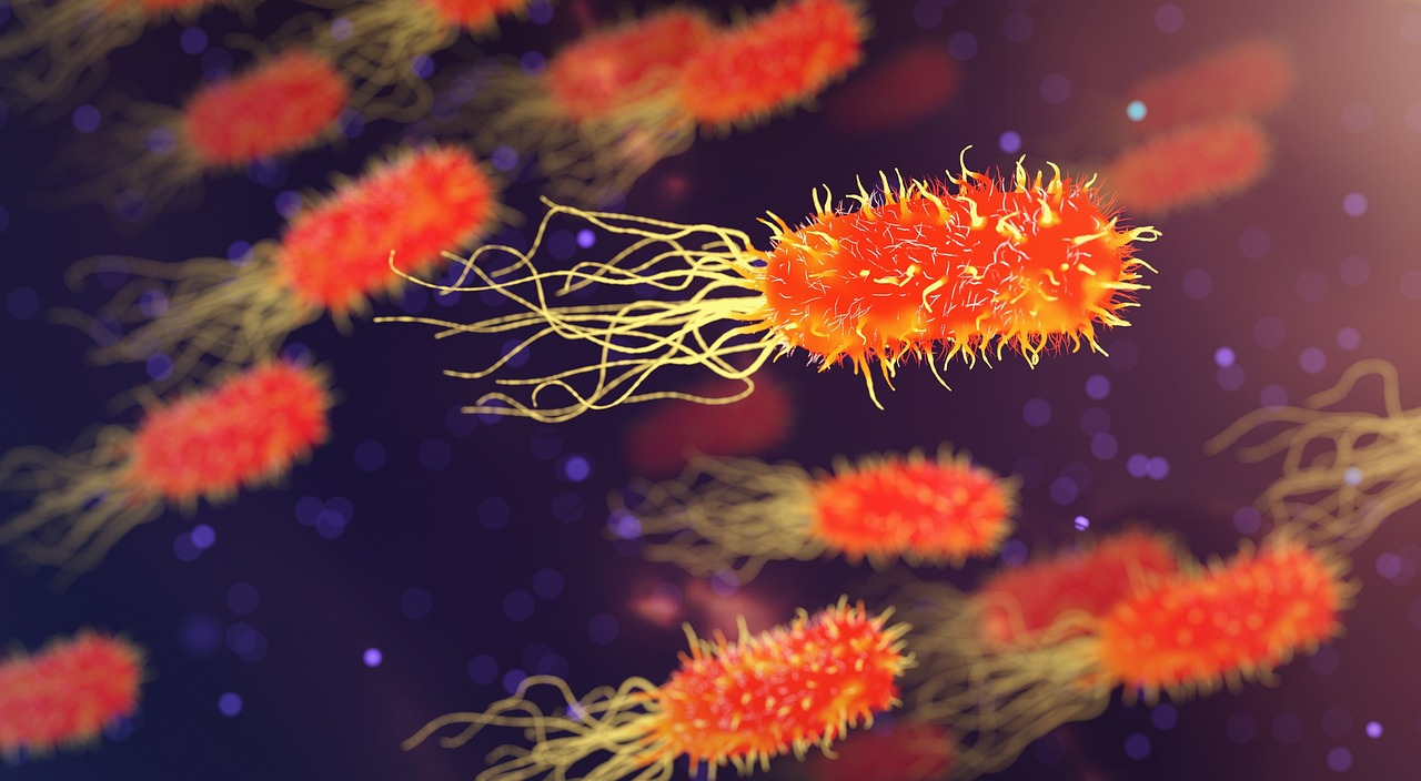 Abstract representation of DNA strands and digital health data analysis